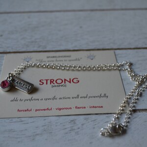 Inspirational quotes- Brave - Fearless - Strong charm necklace