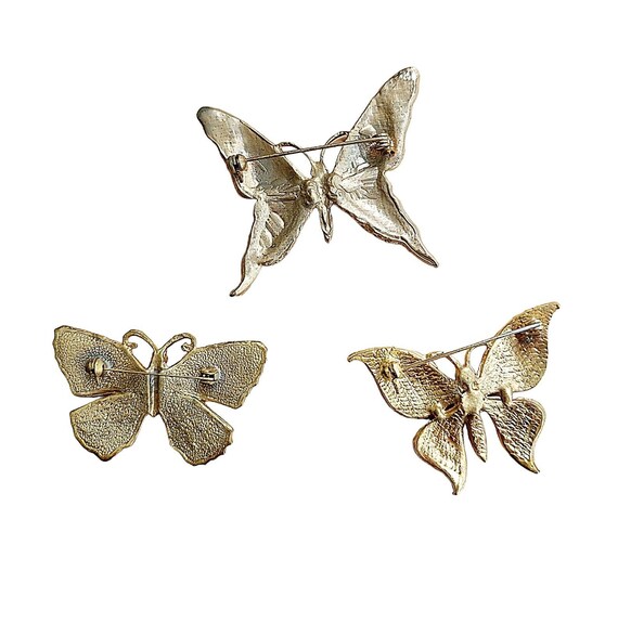 Three Butterfly Vintage Enamel Cloisonne Enamel R… - image 5