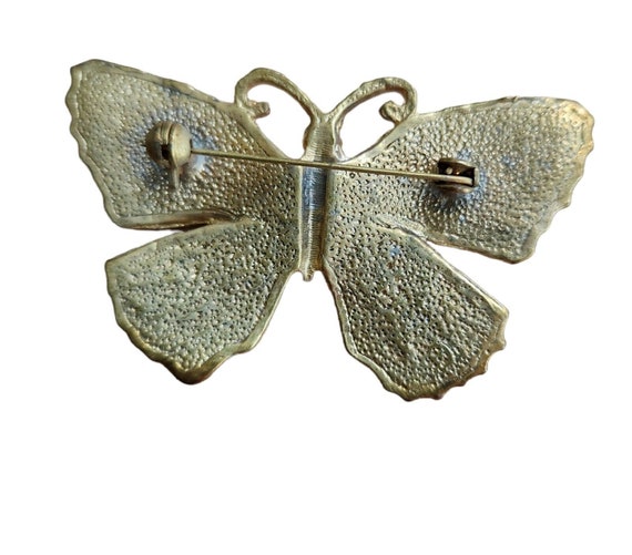Three Butterfly Vintage Enamel Cloisonne Enamel R… - image 4