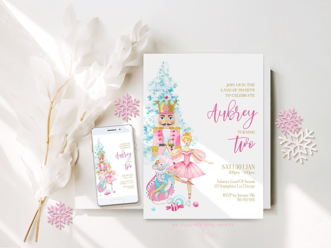 Nutcracker Birthday Invitation Template Editable Printable Ballet ...