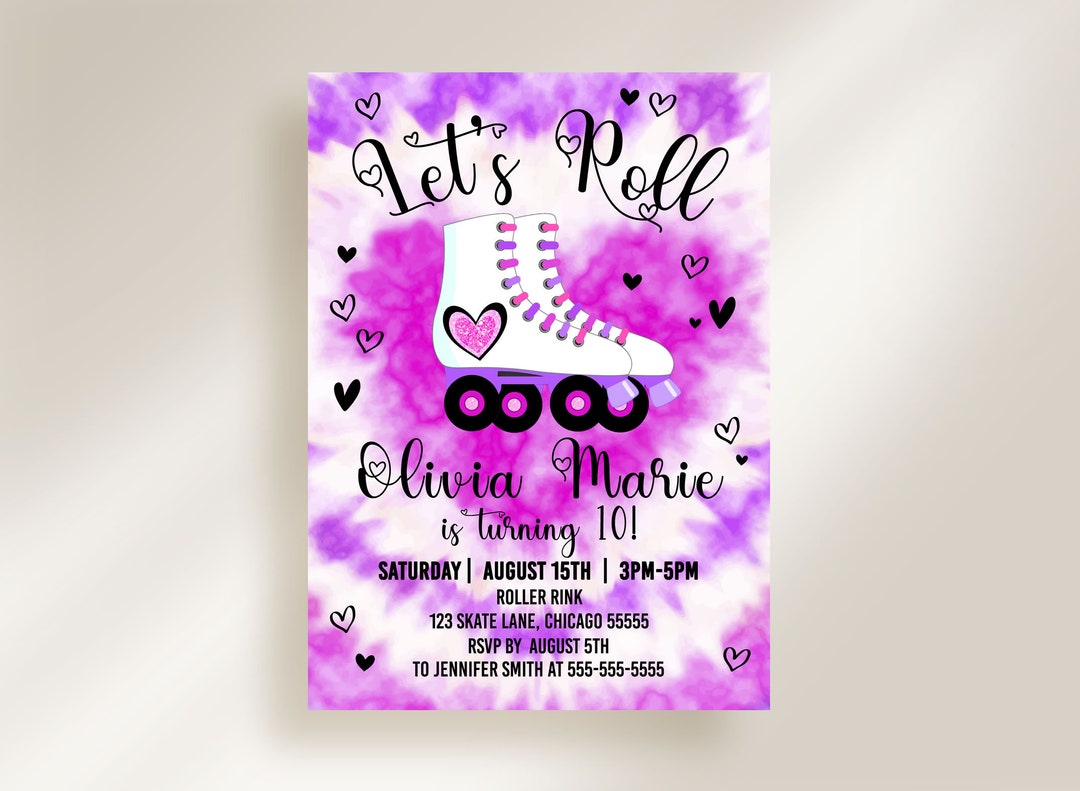 Roller Skate Girl Roller Skating Lets Glow Skating Roller Etsy