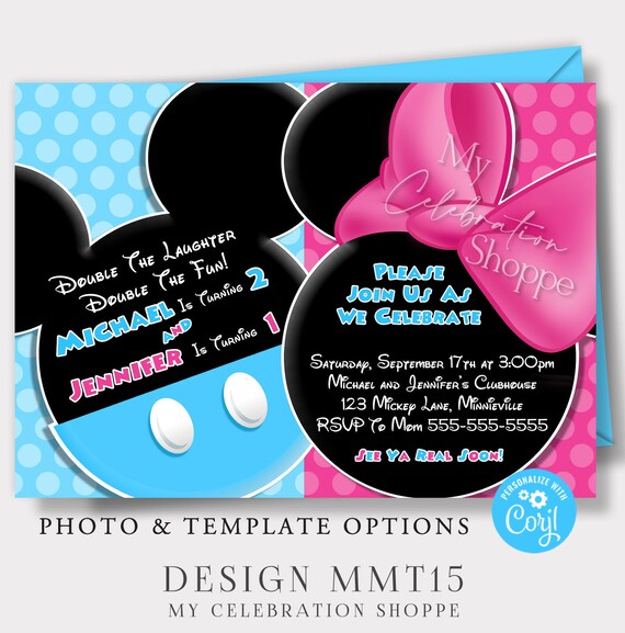 Red Instant Download MMT Printable Mickey Mouse and Minnie Mouse ...