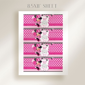 Minnie Mouse Bubbles Wrapper Light Pink Minnie Mouse Bubbles Label Printable Lt Pink Bubble ...