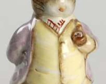 Beatrix Potters, "Mr. Benjamin - Pipe in" Fantasy  Storybook Figure 4/5C14