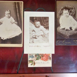 Framed Photo, Carte De Viste (*Instant Ancestors! LOL!!) - Babies of the 1890s  & 1900s -- Three beautiful Angels   ---  #C14PGCRD012