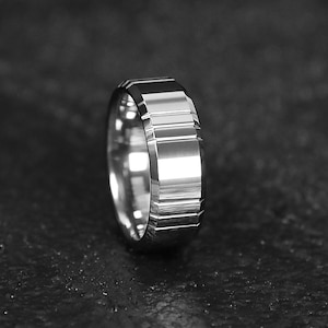 Luke Super Titanium Band - Men&#39;s Ring - Men&#39;s Waterproof Band - Titanium Tungsten Ring - Men&#39;s Jewelry - Rings for Men by Modern Out