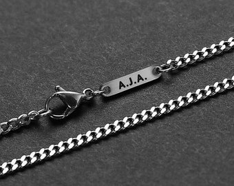 Gepersonaliseerde ketting - Cubaanse ketting voor heren - roestvrijstalen ketting - waterdichte sieraden - ketting van Modern Out