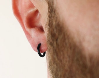 Men's Earring - Minimal 2mm Round Earring - Stainless Steel Earrings for Men - Modern Out