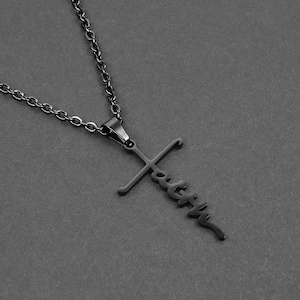 Men&#39;s Necklace - Faith Cross Necklace - Stainless Steel Necklace - Necklace for Men - Waterproof Necklace by Modern Out