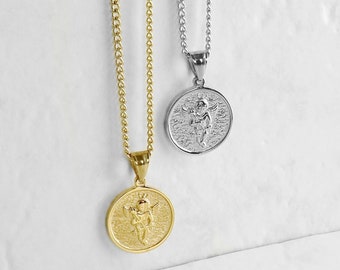 Collar para hombre - Collar Amor - Collar de acero inoxidable - Collar de Cupido para hombre - Collar impermeable de Modern Out