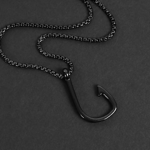 Hook Necklace - Men&#39;s Necklace - Stainless Steel Necklace - Necklace for Men - Men&#39;s Necklace by Modern Out