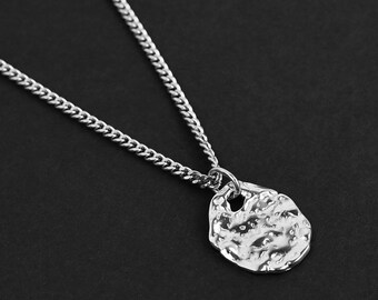 Lava Amulet - Men's Necklace - Waterproof Stainless Steel Pendant