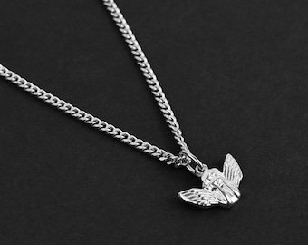 Guardian Angel Amulet - Men's Necklace - Waterproof Stainless Steel Pendant