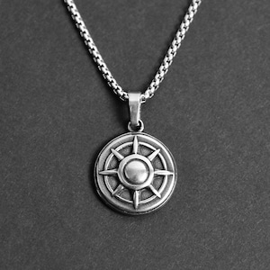 Seeker Compass Pendant Necklace - Men&#39;s Necklace - Stainless Steel Necklace - Pendant Necklace - Waterproof Necklace for Men by Modern Out