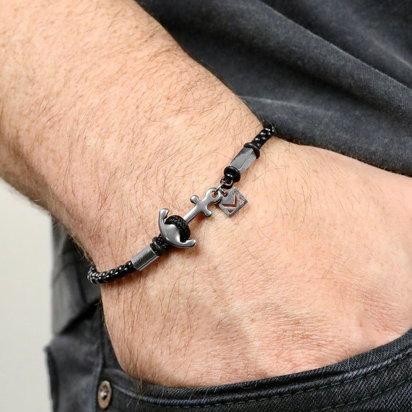 Mens Anchor Bracelet Etsy