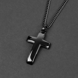 Men&#39;s Necklace - Sleek Cross Necklace - Stainless Steel Necklace - Necklace for Men - Waterproof Necklace by Modern Out