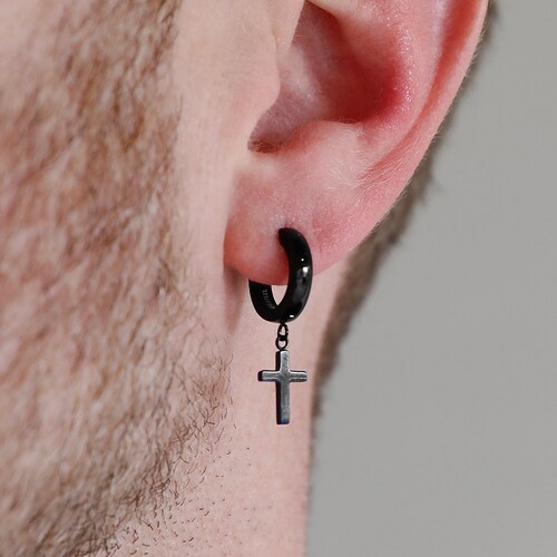 Men's Earring 3mm Round Earring Stainless Steel Etsy