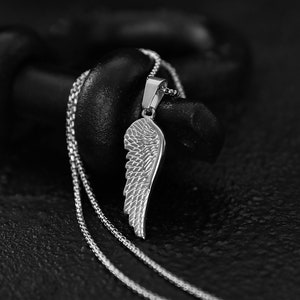 Men&#39;s Necklace - Wing Necklace - Stainless Steel Necklace - Pendant Necklace - Necklace for Men - Waterproof Necklace by Modern Out