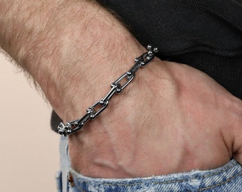 Men's Bracelet - Connective Chain Bracelet - Stainless Steel Bracelet - Men's Chain Bracelet - Waterproof Jewelry - Bracelet by Modern Out