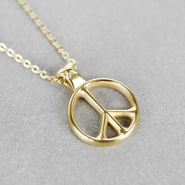 Mens peace sign necklace clearance