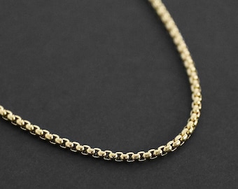 Collar de cadena de oro para hombre - Collar de cadena gruesa de 3,5 mm - Cadena masculina - Cadena de acero inoxidable - Joyas de oro de Modern Out