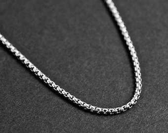 Steel Chain Necklace - Men's Necklace - Masculine Box Chain - Stainless Steel Chain - Waterproof Jewelry - Necklace by Modern Out