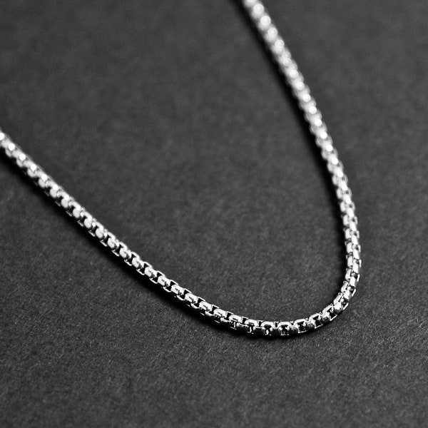 Steel Chain Necklace - Men's Necklace - Masculine Box Chain - Stainless Steel Chain - Waterproof Jewelry - Necklace by Modern Out