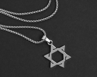 Men's Necklace - Star of David Necklace - Stainless Steel Necklace - Necklace for Men - Waterproof Necklace by Modern Out