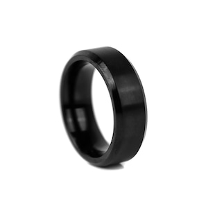 Sleek Ring in Black - Men&#39;s Ring - Men&#39;s Band - Stainless Steel Ring - Men&#39;s Jewelry - Rings for Men by Modern Out