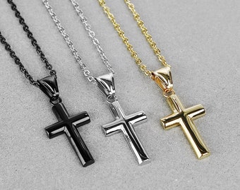 Bold Cross Necklace - Men's Necklace - Cross Necklace - Pendant Necklace - Masculine Necklace - Handcrafted Necklace by Modern Out