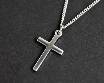 Men's Cross Necklace - Men's Necklace - Silver Cross Necklace - Pendant Necklace - Masculine Necklace - Waterproof Necklace by Modern Out