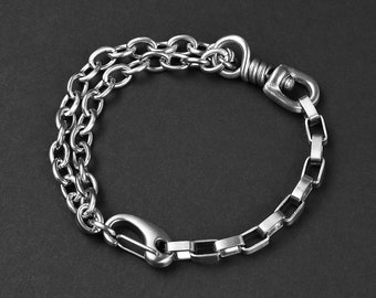 Experiment Chain Bracelet - Men's Bracelet - 12mm Stainless Steel Bracelet - Men's Chain Bracelet - Bracelet by Modern Out