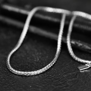 Men&#39;s Chain Necklace - Foxtail Chain 4mm - Silver Chain Necklace - Thick Chain - Stainless Steel Chain - Necklace by Modern Out