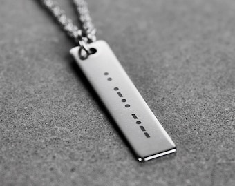 Men's Necklace - Morse Code Necklace - Secret Message Necklace - Men's Necklace - Unisex Jewelry - Personalized Necklace by Modern Out