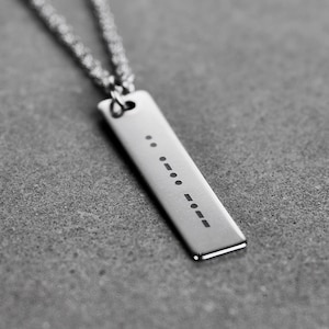 Herren Halskette - Morse Code Halskette - Geheime Nachricht Halskette - Herren Halskette - Unisex Schmuck - Personalisierte Halskette von Modern Out