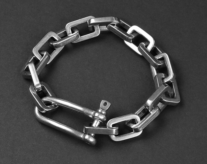 Barrier Chain Bracelet Men's Bracelet 12mm Stainless Steel Bracelet Men's Chain Bracelet