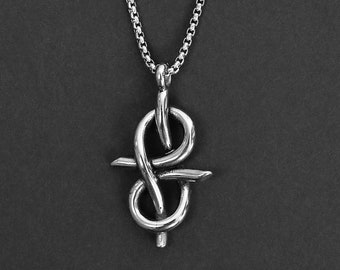 Stahl Nagel Kreuz Halskette - Herren Halskette - Edelstahl Halskette - Halskette für Männer - Wasserdichte Halskette von Modern Out
