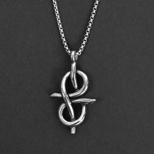 Steel Nail Cross Necklace - Men&#39;s Necklace - Stainless Steel Necklace - Necklace for Men - Waterproof Necklace by Modern Out
