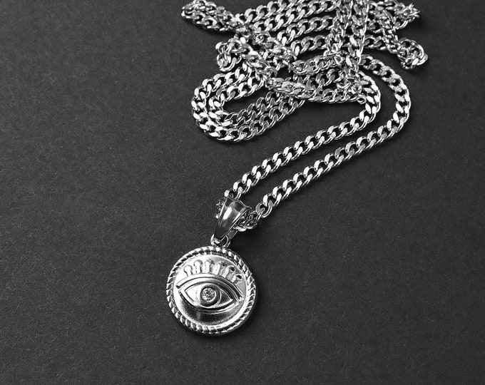 Protection Amulet Necklace - Men's Necklace - Stainless Steel Necklace ...