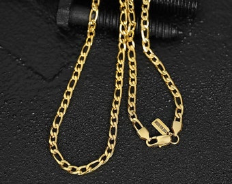 Men's Chain Necklace - Figaro Chain 6mm - Gold Chain Necklace - Thick Chain - Stainless Steel Chain - Necklace by Modern Out
