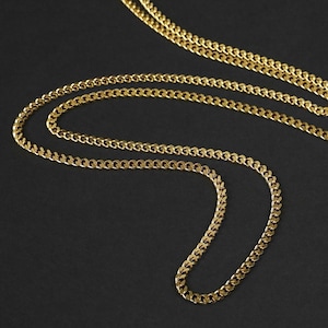 Men&#39;s Necklace - Cuban Chain Necklace - Gold Masculine Chain - Stainless Steel Chain - Waterproof Jewelry - Necklace by Modern Out