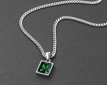 Collar Envy para hombre - Collar para hombre - Collar de piedra para hombre - Collar con colgante - Collar masculino - Collar impermeable de Modern Out
