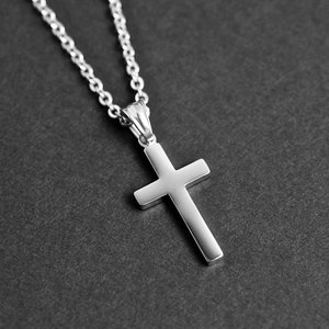 Men's Cross Necklace Modern Cross Necklace Cross Necklace Waterproof Necklace Masculine Necklace Necklace by Modern Out Silver