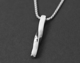 Men's Necklace - Twisted Bar Necklace - Stainless Steel Necklace - Necklace for Men - Waterproof Necklace by Modern Out