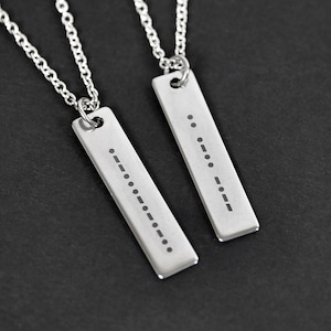 Morsecode ketting ketting met geheime boodschap herenketting unisex sieraden gepersonaliseerde ketting van Modern Out afbeelding 3