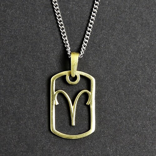 Aries Zodiac Necklace Men's Necklace 