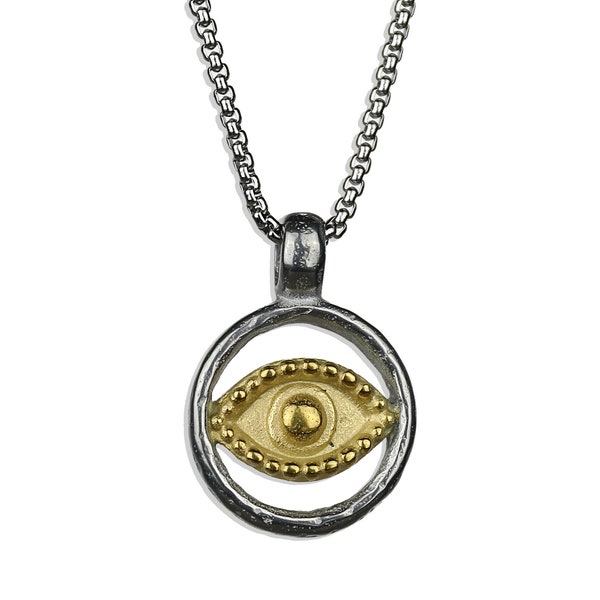 Colar de mau-olhado - Colar masculino - Colar à prova d'água - Joia simbólica - Colar masculino - Joia de prata da Modern Out