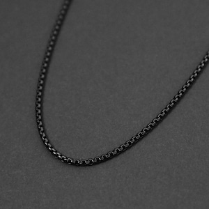 Men's Black Chain Necklace - 2.5mm Box Chain Necklace - Waterproof Chain - Stainless Steel Chain - Black Jewelry - Necklace by Modern Out