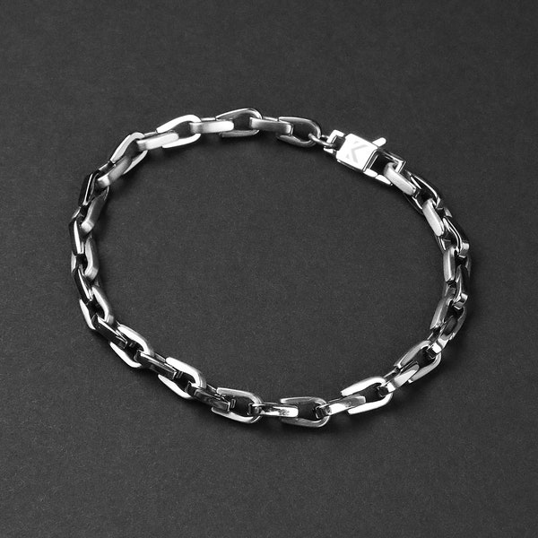 Horseshoe Chain Bracelet - Men's Bracelet - 5mm Stainless Steel Bracelet - Men's Waterproof Bracelet - Men's Chain Bracelet by Modern Out