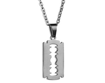 Razor Blade Necklace Etsy